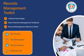 Data Protection Education's free Records Management Toolkit for schools, including a handbook, data sweep