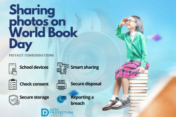 Students and teachers sharing World Book Day photos, reminding schools about data protection best practices.