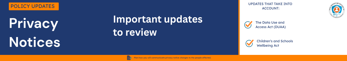 Visual representation of May 2026 privacy notice updates for schools, ensuring compliance